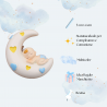 Bomboniere Battesimo bimbo dormiglione Sacchetti in raso azzurro calamite