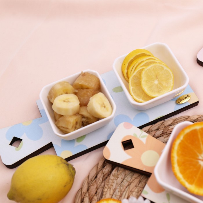 Antipastiera Garland of Flowers Confezionata In Scatola Da Cerimonia