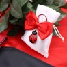 Bomboniera Coccinella Rossa su Sacchetto Bomboniera ideale per compleanno