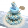 Croce Tao Celeste Bomboniera Portachiave su Torta
