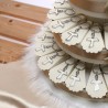 Portachiave Bomboniera Croce Tao Bianco su Torta