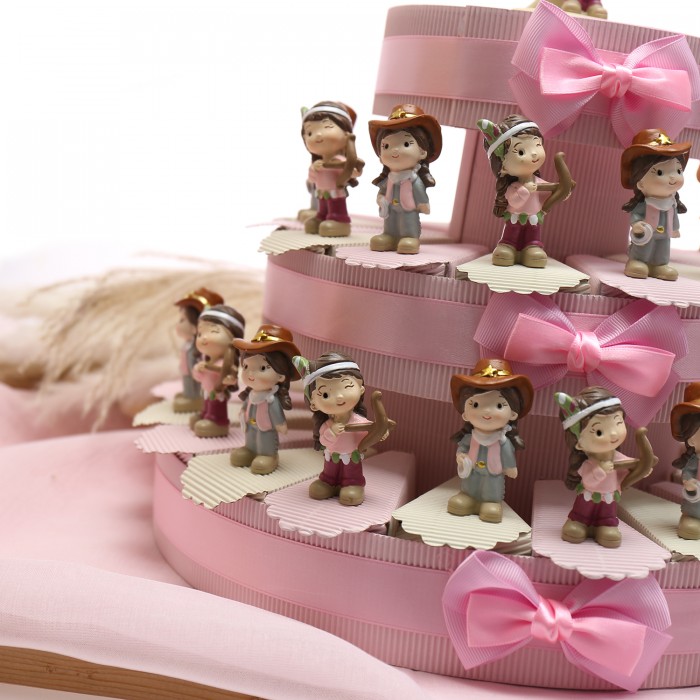 Torta Bomboniera Statuine Bimbe Indiane ideale per Compleanno e Comunione