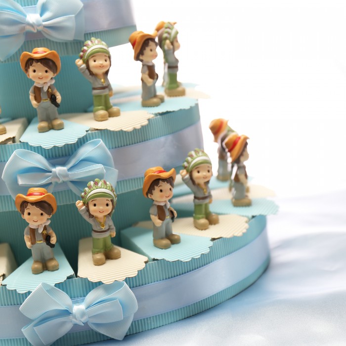 Statuine Bimbi Indiani su Torta ideale per Compleanno e Comunione