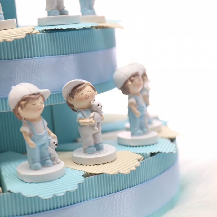 Torta Bomboniera Statuina Bimbi con Orsacchiotto Mix