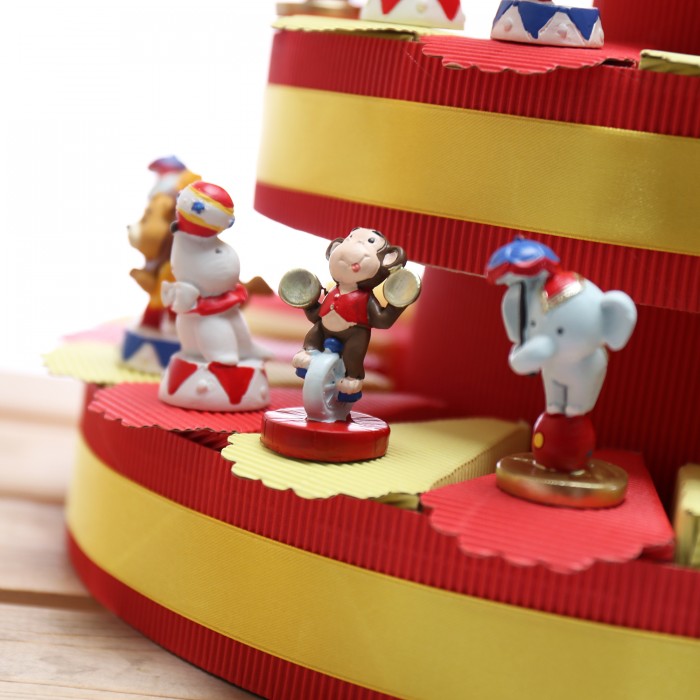 Torta Bomboniera Baby Animaletti del Circo Mix Statuine