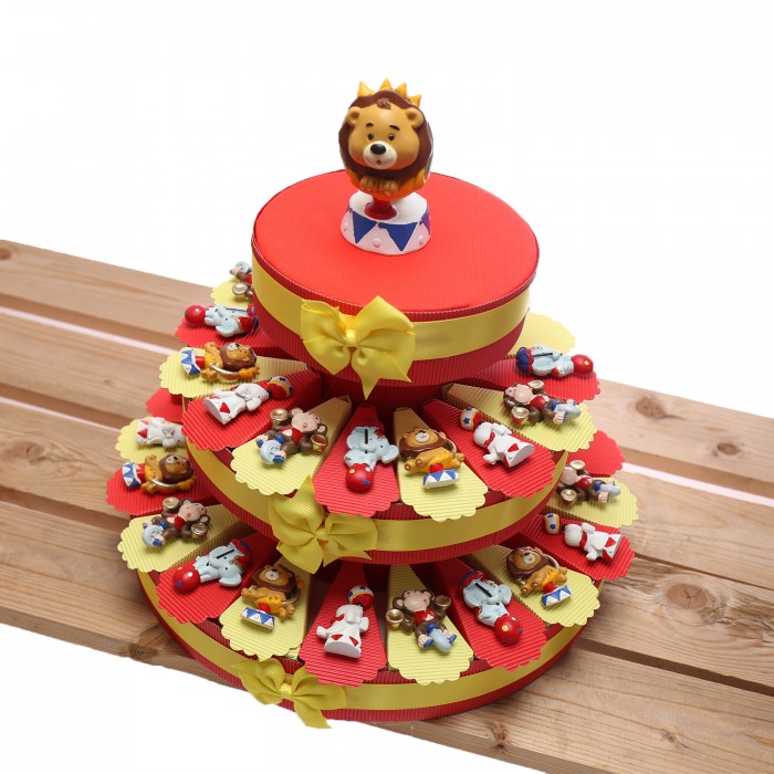 Torta Bomboniera Baby Animaletti del Circo Mix Magnete