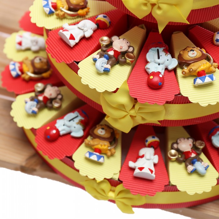 Torta Bomboniera Baby Animaletti del Circo Mix Magnete