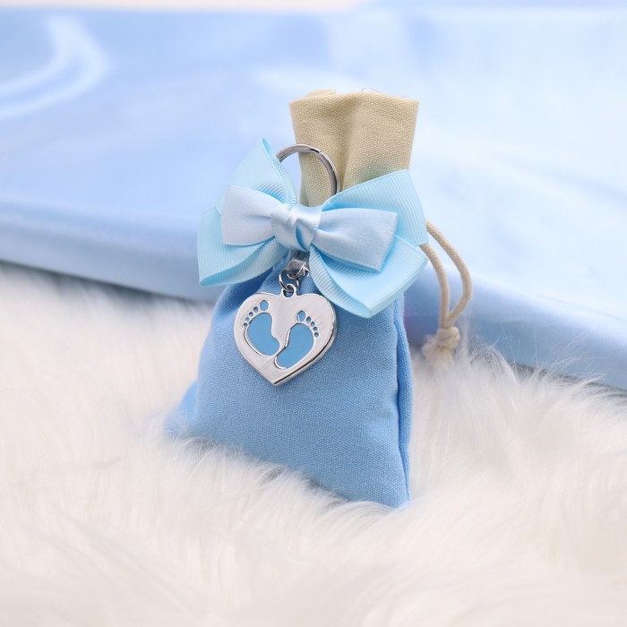 Bomboniere BATTESIMO Sacchetti piedini per Bimbi con Confetti