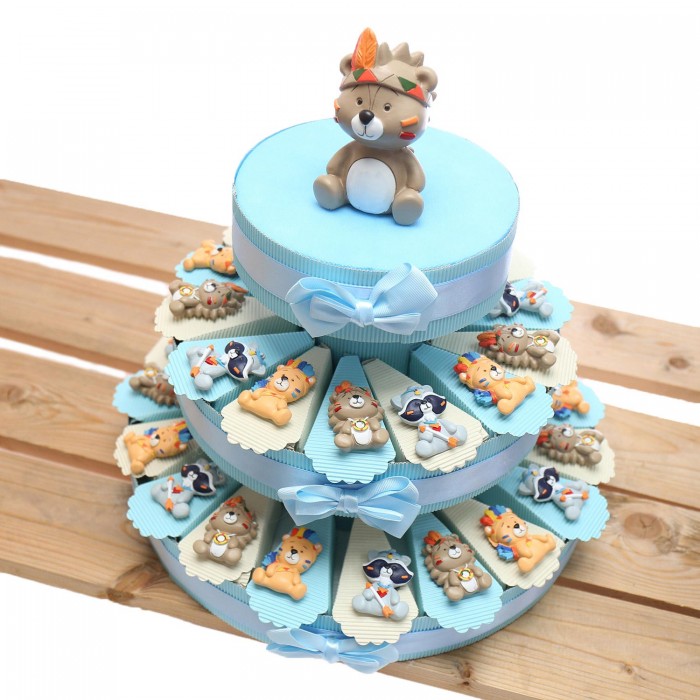 Torta Bomboniera Mix Animaletti Indiani Magneti
