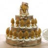 Torta Bomboniera Pigne Siciliane Magnete in versione Oro