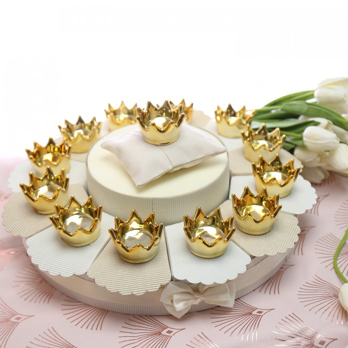 Corona Royal su Torta Bomboniera Maxi Fettine