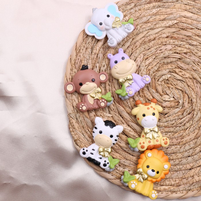 Animaletti Safari con Papillon Oro Magnete Animaletti Safari con Papillon Oro Magnete