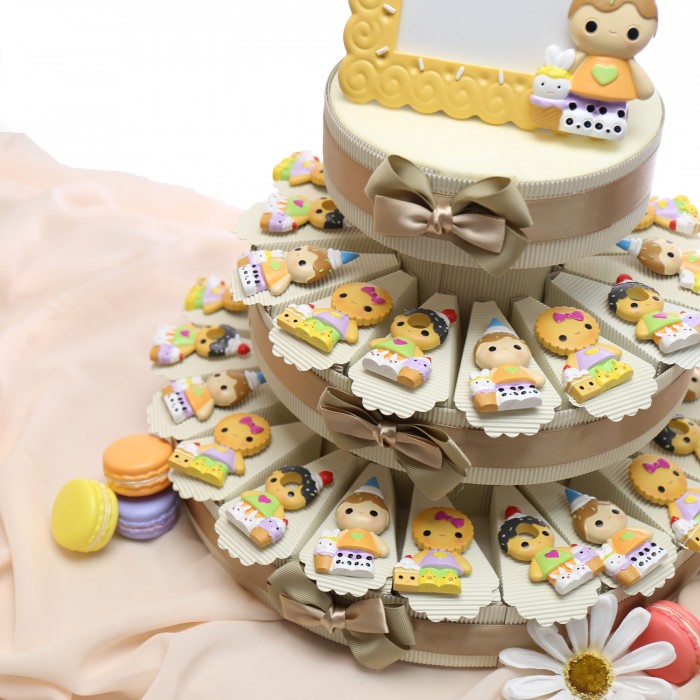 Torta Bomboniera Baby Biscottini Magnete