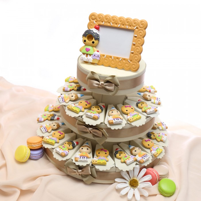 Torta Bomboniera Baby Biscottini Magnete