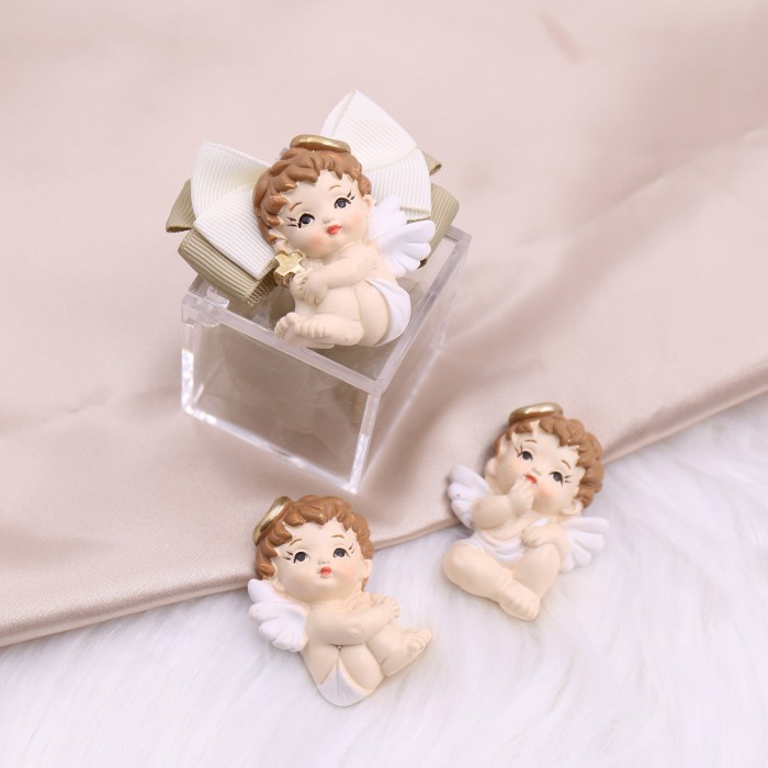 Magnete Bomboniera confezionata "Dolci Angeli" con Aureola Mix