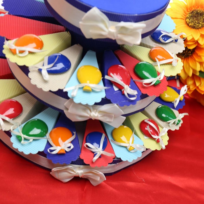 Torta Bomboniera Magneti Palloncino Rainbow