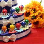 Torta Bomboniera Portachiave Palloncino Rainbow Idea Compleanno