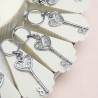Chiave a Cuore versione Silver Su Torta Bomboniera