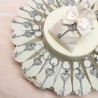 Chiave a Cuore versione Silver Su Torta Bomboniera