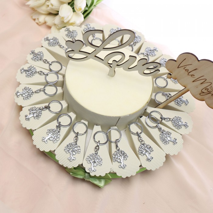 Torta Bomboniere con Ciondolo Albero della Vita