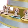 Baby Cagnolino con Papillon Blu Su Torta Bomboniera
