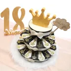 Coroncina D'Oro Portachiave Torta Bomboniera Idea Compleanno