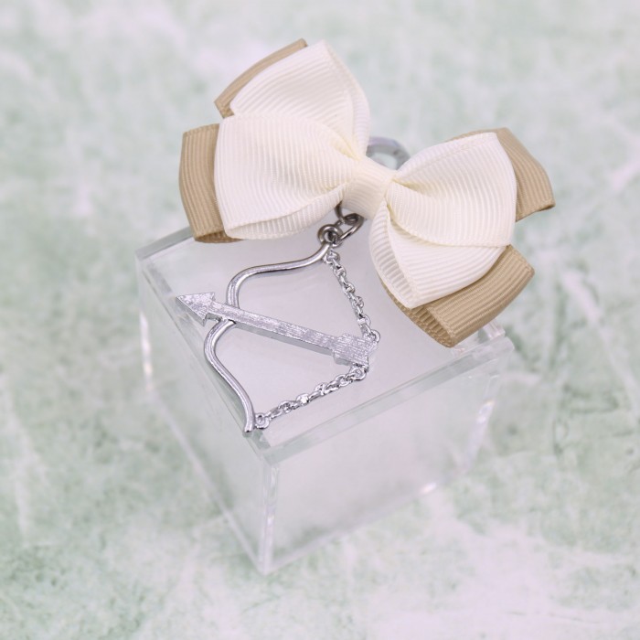 Bomboniera Arco dell'amore per Matrimonio Portachiave con Plexiglass e Confetti