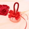 Segnaposto Laurea Saponi Profumati con fiocco Rosso e Fiore in Stoffa