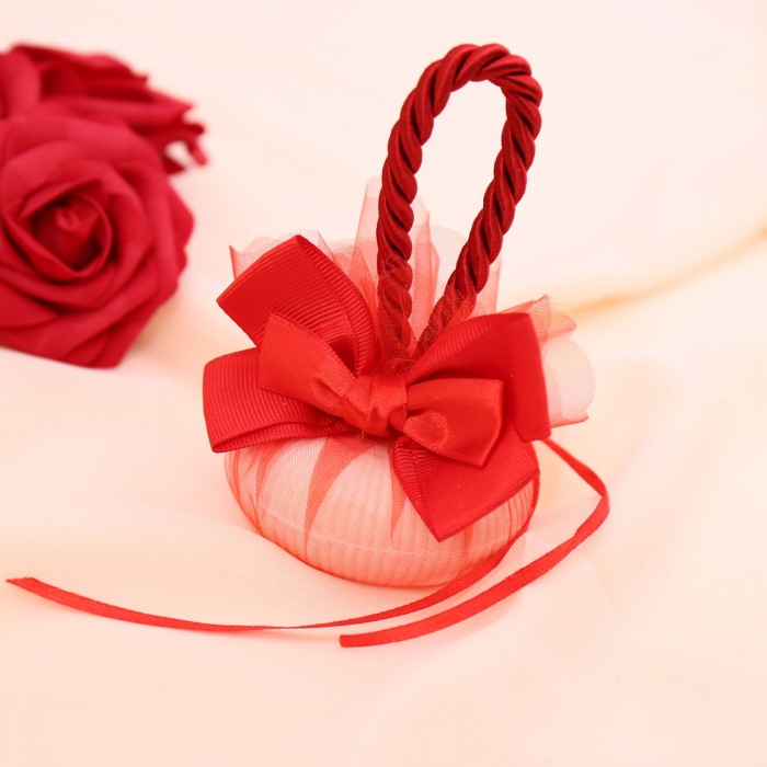 Segnaposto Laurea Saponi Profumati con fiocco Rosso e Fiore in Stoffa
