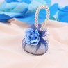 Segnaposto Blu Saponi Profumati con fiocco e Fiore in Stoffa