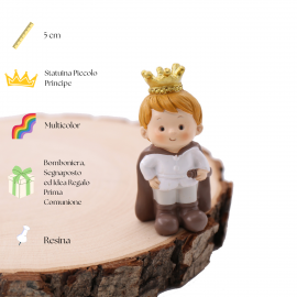 Torta Bomboniere Piccolo Principe con Corona Statuina