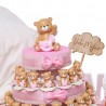 Dettaglio sul Cake Topper Centrale in Omaggio Bomboniere Battesimo Bimba Orsetti con Ali - Vialemagico