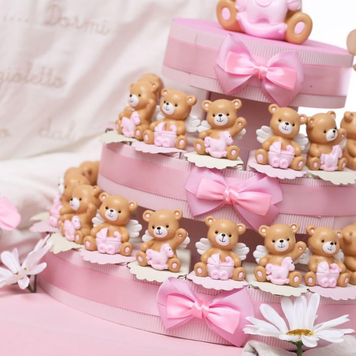 Bomboniere Battesimo Bimba Orsetti con Ali - Vialemagico x Magicorsetti Line
