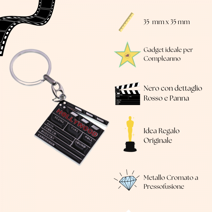 Torta Bomboniera Portachiave Ciak Cinematografico Laurea