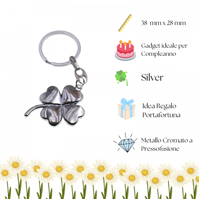 Torta con Portachiave Quadrifoglio Fortunato Bomboniera