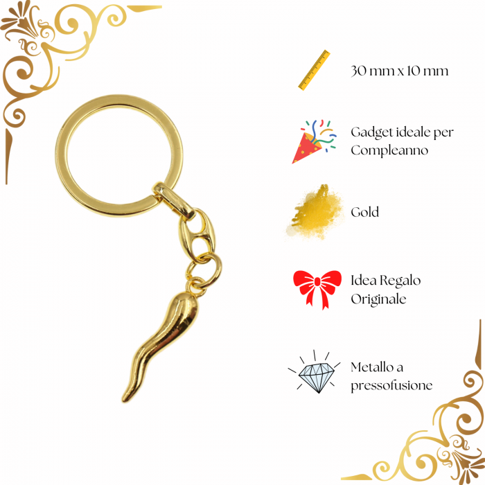 Torta Bomboniera Cornetto Portafortuna Gold Bomboniera