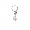 Numero 4 Portachiave Silver Idea Compleanno Fai Da Te