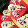 Torta Portafortuna Laurea Portachiave Gufetto Rosso, Tocco e Libri