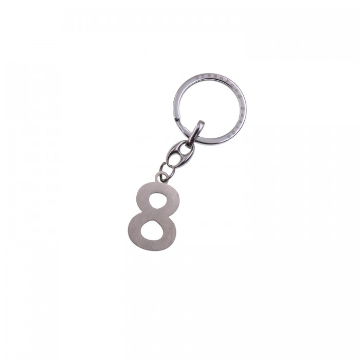 Numero 8 Portachiave Silver Idea Compleanno