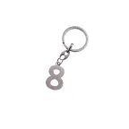 Numero 8 Portachiave Silver Idea Compleanno
