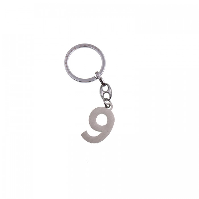 Numero 9 Portachiave Silver Idea Compleanno