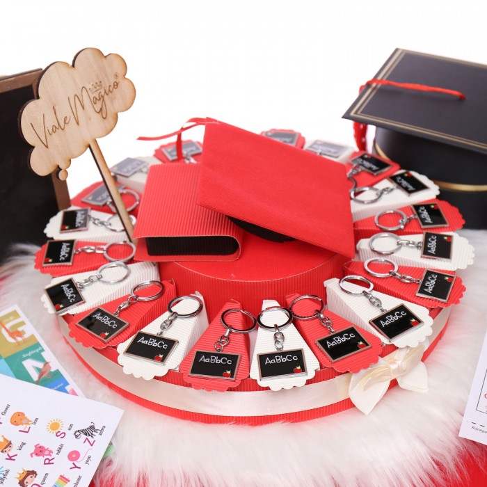 Bomboniere Laurea Torta Lavagnetta con Letterine - Viale Magico