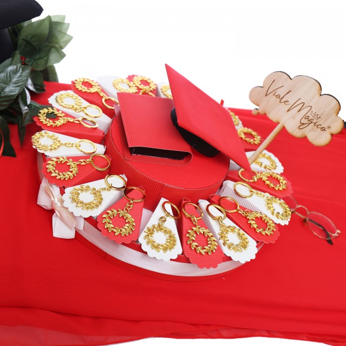 Torta Bomboniera Corona D'Alloro Dorata Bomboniera Per Laurea