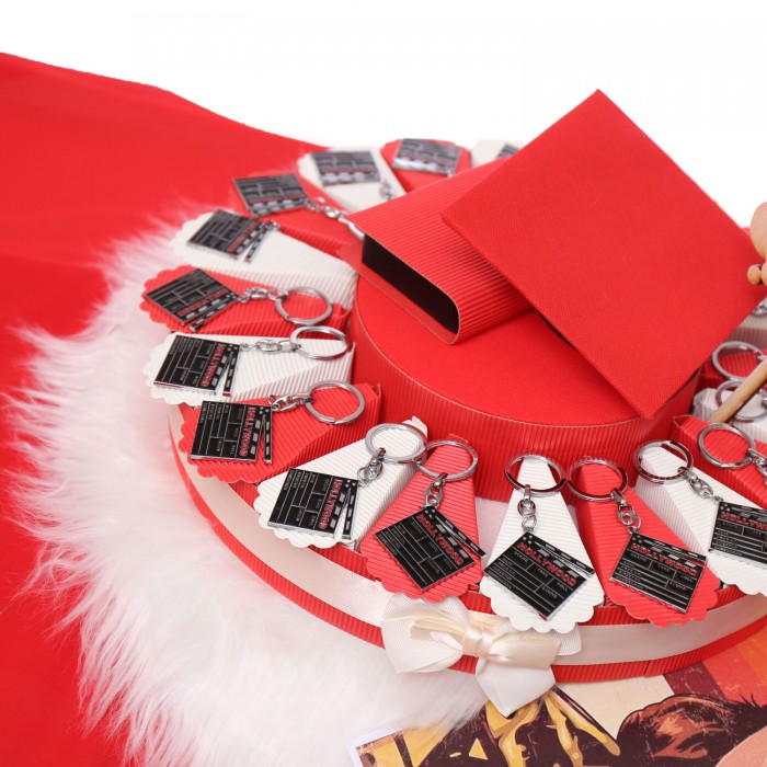 Torta Bomboniera Portachiave Ciak Cinematografico Laurea