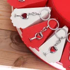 Torta Bomboniera Portachiave Fine Like Wine Vino Rosso con Cuore