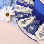 Torta Bomboniera Gufo Traforato Con Albero Della Vita Portachiave