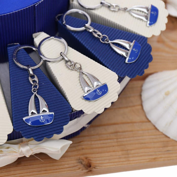 Torta Bomboniera Per Ragazzo Barchetta e Vela Silver e Blu