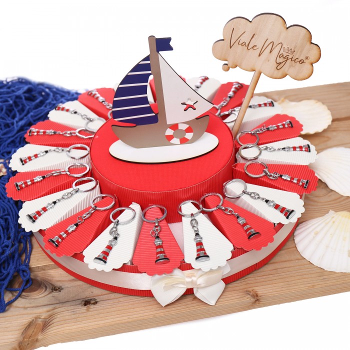 Torta Bomboniera Bomboniera Faro Sul Mare Bicolor Per Compleanno