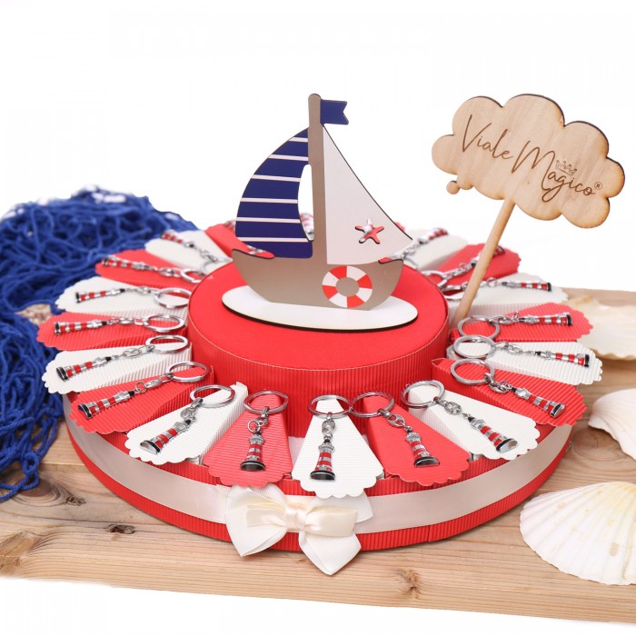 Torta Bomboniera Bomboniera Faro Sul Mare Bicolor Per Compleanno