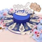 Bomboniera Confezionata su Torta Quadrifoglio Elegante Fai da te